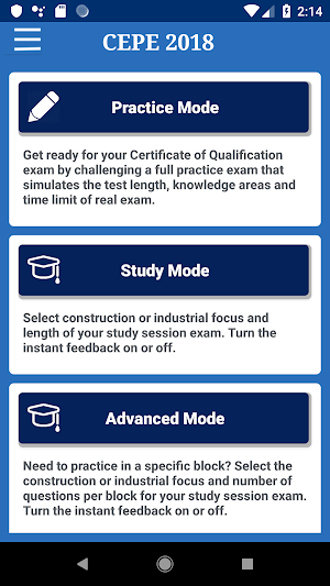 Canadian Electrical Practice Exam 2018 (CEPE 2018) Screenshot 0