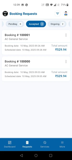 ServiceBell Vendor Screenshot 2
