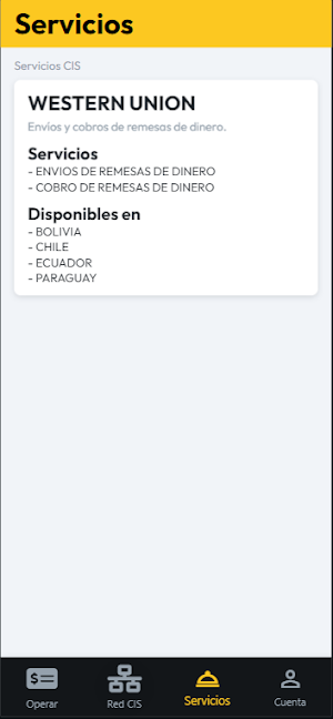 CIS Express APP Bolivia Screenshot 1