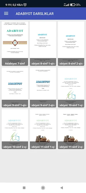 Adabiyot fanidan darsliklar Screenshot 3