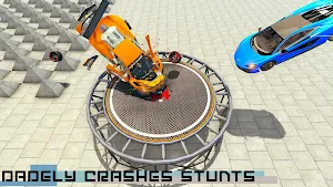 Trampoline Madness Crash - Beam Car Driving 3D Screenshot 2
