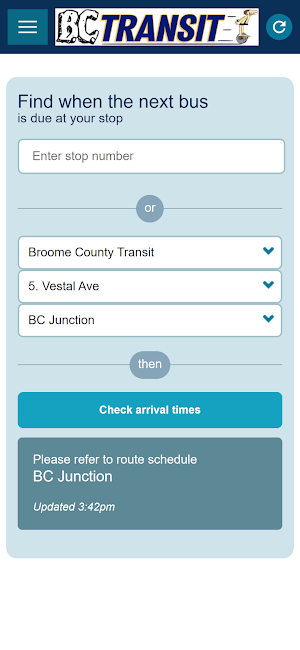 Broome County Transit Screenshot 2