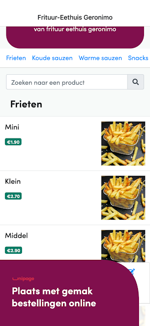 Frituur Eethuis Geronimo Screenshot 0