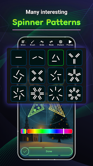 Draw Neon Glow Finger Spinner Screenshot 1