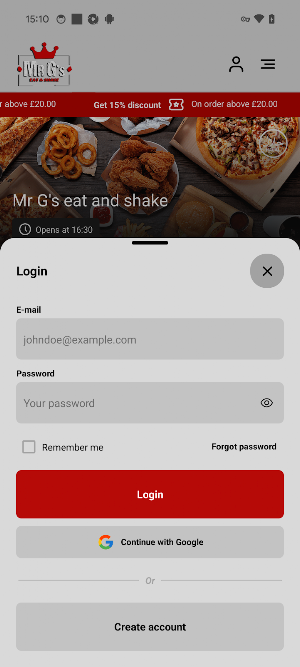 Mr G's Eat And Shake Screenshot 1