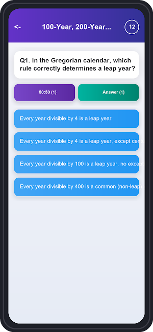 Calendars Time Trivia Quiz Screenshot 3