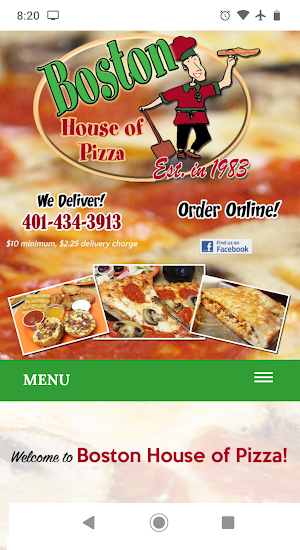 Boston House of Pizza Providence Screenshot 2