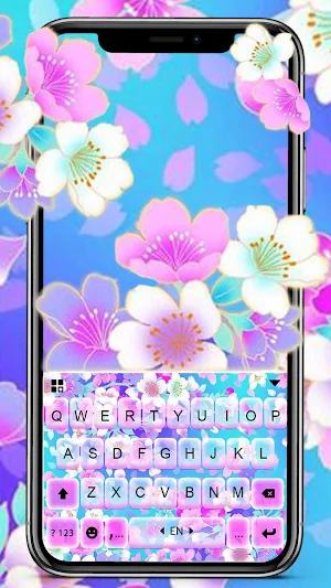 Bright Flowers 2 Keyboard Background Screenshot 0