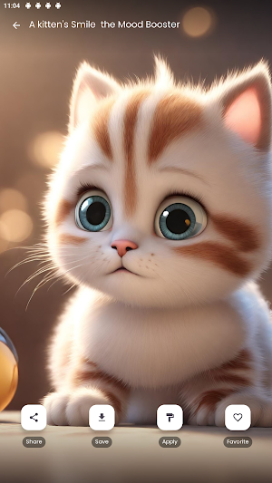 3D Cute Cat Wallpaper HD Screenshot 3