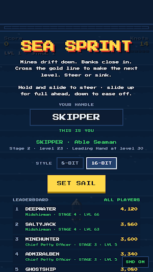 Sea Sprint: Retro Arcade Dodge Screenshot 1
