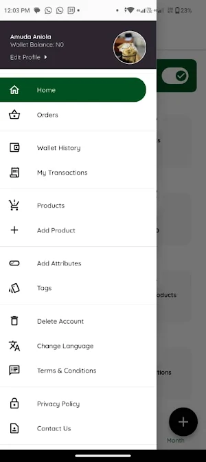 TransEat Partner App Screenshot 1