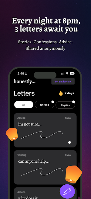 Honestly: Anonymous Letters Screenshot 1