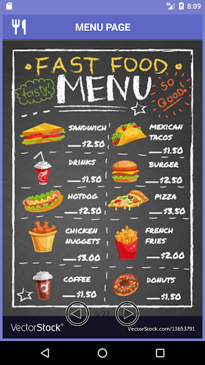 Restaurant Menu Demo Screenshot 1