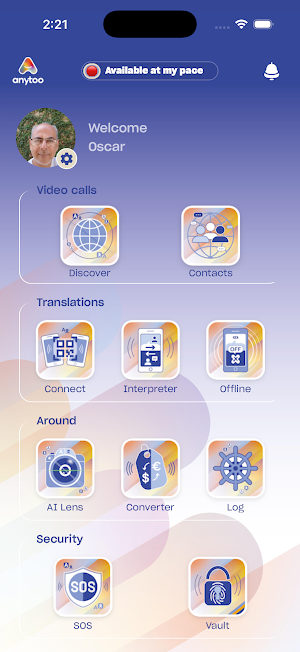 Anytoo:Video Chat & Translator Screenshot 1