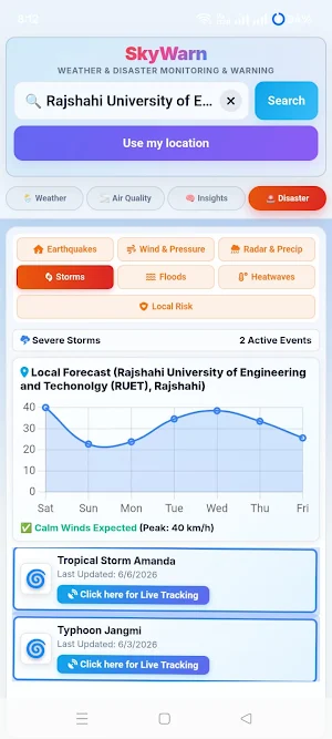 SkyWarn - Weather Forecast Screenshot 3