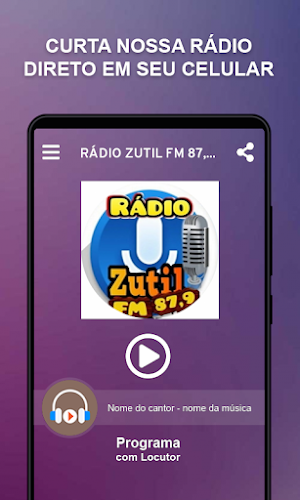 RÁDIO ZUTIL FM 87,9 Screenshot 1