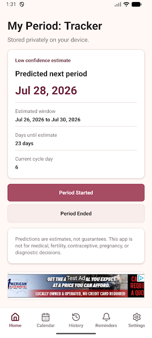 My Period: Tracker Screenshot 0