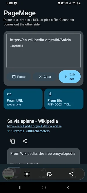 PageMage: Text Extractor Screenshot 1