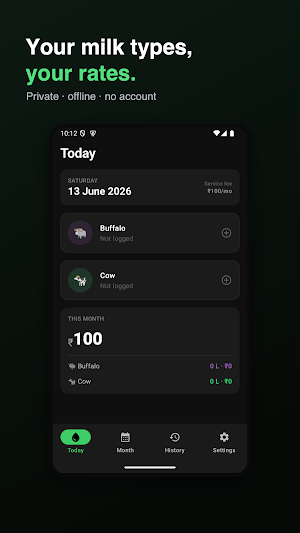 Milkman: Daily Milk Log & Bill Screenshot 2
