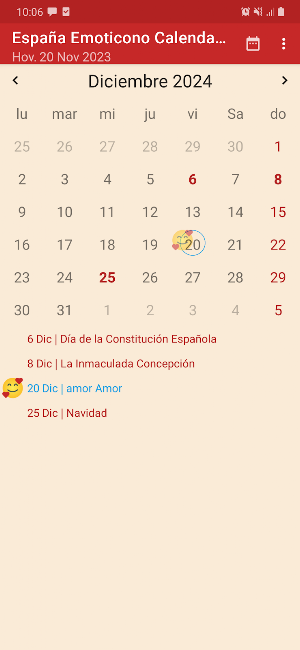 España Emoticono Calendario Screenshot 1
