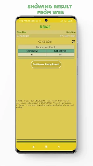 Bhutan Teer House Ending Calculator Screenshot 1