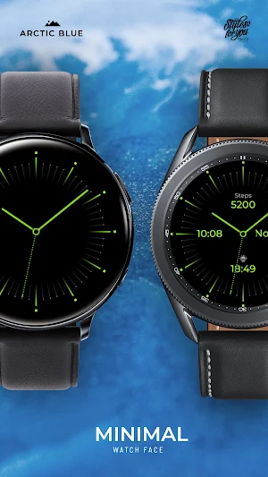 S4U Arctic Blue watch face Screenshot 1