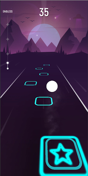 BLACK PINK Tiles Hop Ball - Neon EDM Rush Screenshot 1