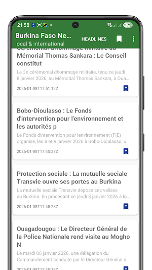 Actualités Burkina Faso Screenshot 0