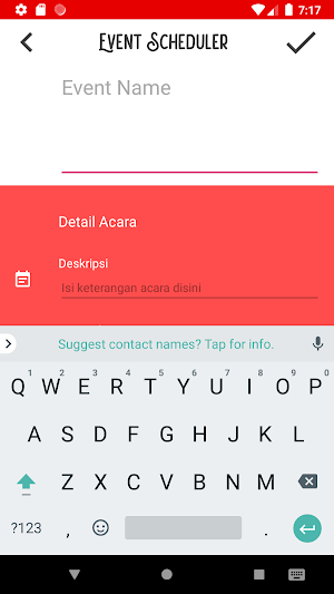 Event Scheduler Screenshot 1
