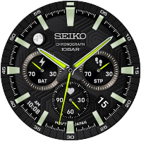 SEIKO Black Edition Watch Face