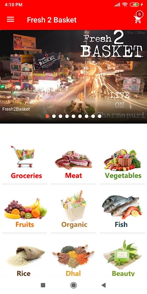 Fresh2Basket  -  Grocery & Fresh Meat Delivery Screenshot 1