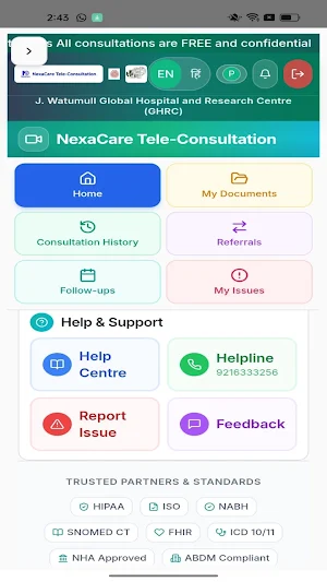 GHRC NexaCare Tele-Consult Screenshot 3