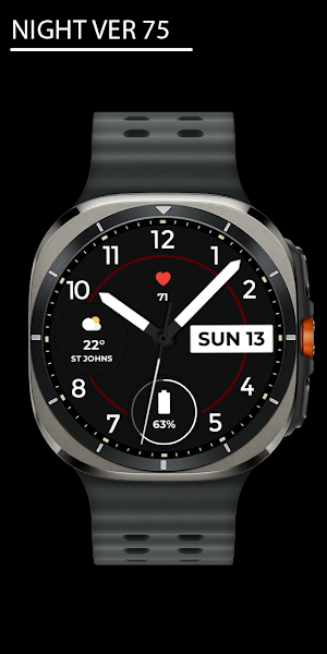 Night ver 75 - watch face Screenshot 0