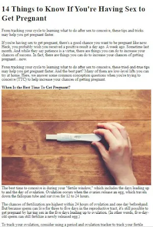 How to Get Pregnant Screenshot 2