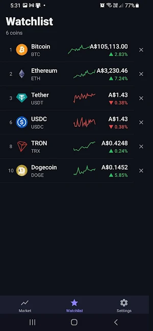 Crypto Pulse: Price Alerts Screenshot 3