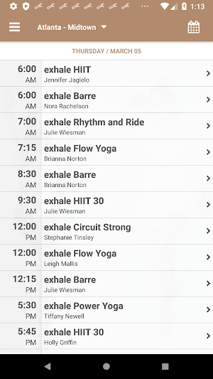 exhale mind body spa Screenshot 2