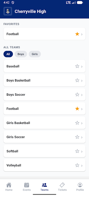 Cherryville High Athletics Screenshot 3