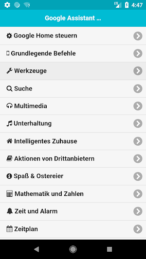 Befehle für Google Assistant Screenshot 0