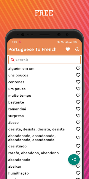 Portuguese To French Dictionary Offline Screenshot 0