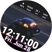 Retro Car Animated Watch Face