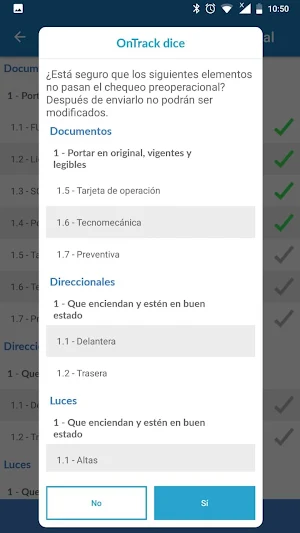 OnTrack Chequeo Screenshot 0