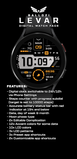 BALLOZI Levar Watch Face Screenshot 1