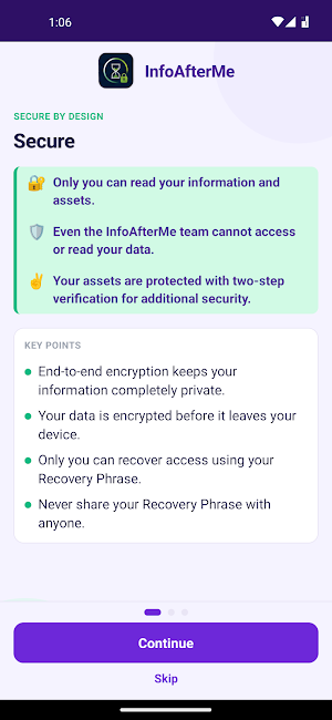 InfoAfterMe Screenshot 0