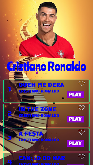 Piano Music Ronaldo Game Screenshot 0