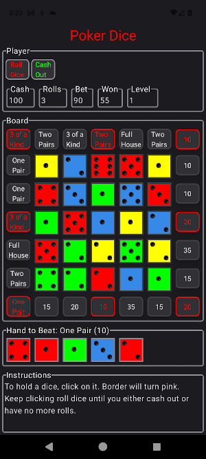 Poker Dice Screenshot 3