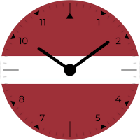 Latvia Analog Watch Face
