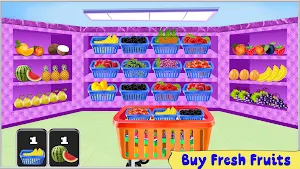 Fruits Supermarket Shopping: Grocery Cashier Games Screenshot 1