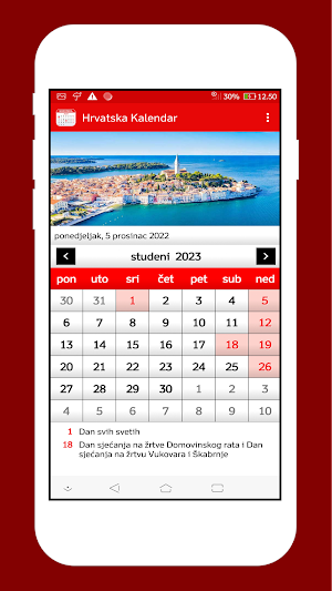 Hrvatska Kalendar 2023 Screenshot 3
