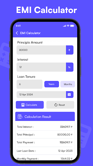 Loan EMI Calculator Screenshot 0