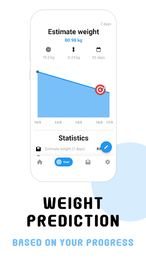 Weight tracker with goals Screenshot 2